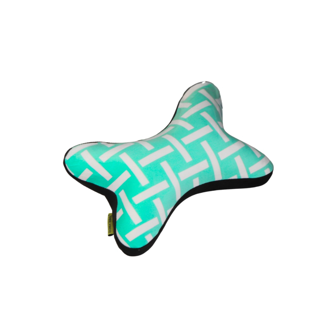 Digital Printed Memory Foam Car Neck Pack of 2 (D1,Teal,White)